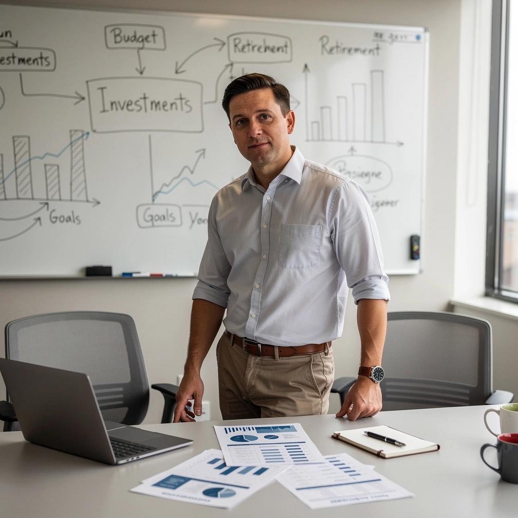 Személyes pénzügyek alapjait bemutató blog képernyője laptopon, átlátható és könnyen érthető tartalommal