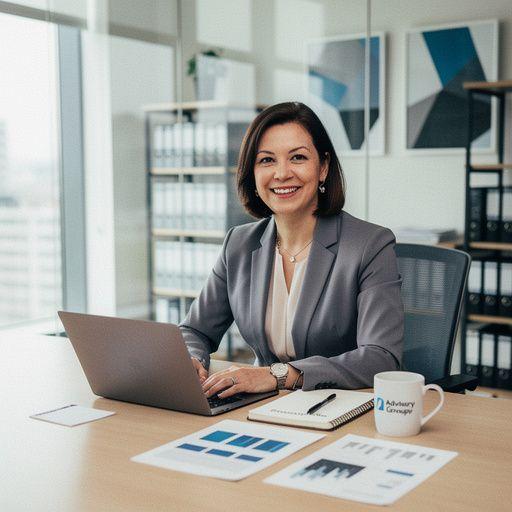 Pénzügyi tanácsadó és ügyfél közösen dolgoznak egy személyre szabott megtakarítási terven egy világos, barátságos irodában